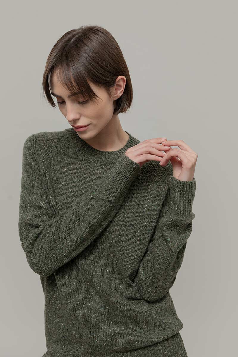 Maglia unisex in cashmere rigenerato – Verde RIFÒ