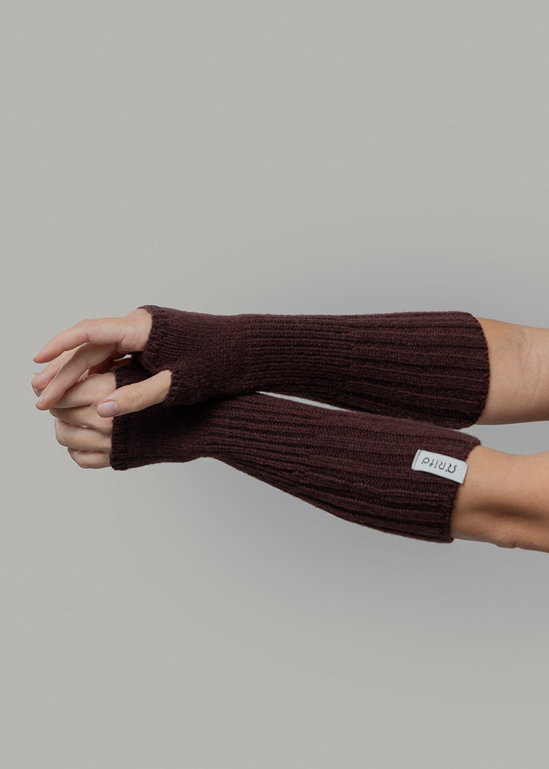 Manicotti in cashmere rigenerato Unisex | Marrone RIFÒ