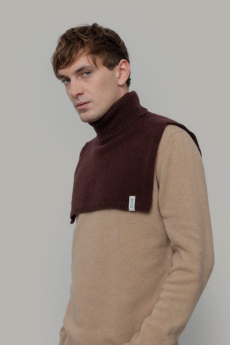 Scaldacollo unisex in cashmere rigenerato – Caffè RIFÒ