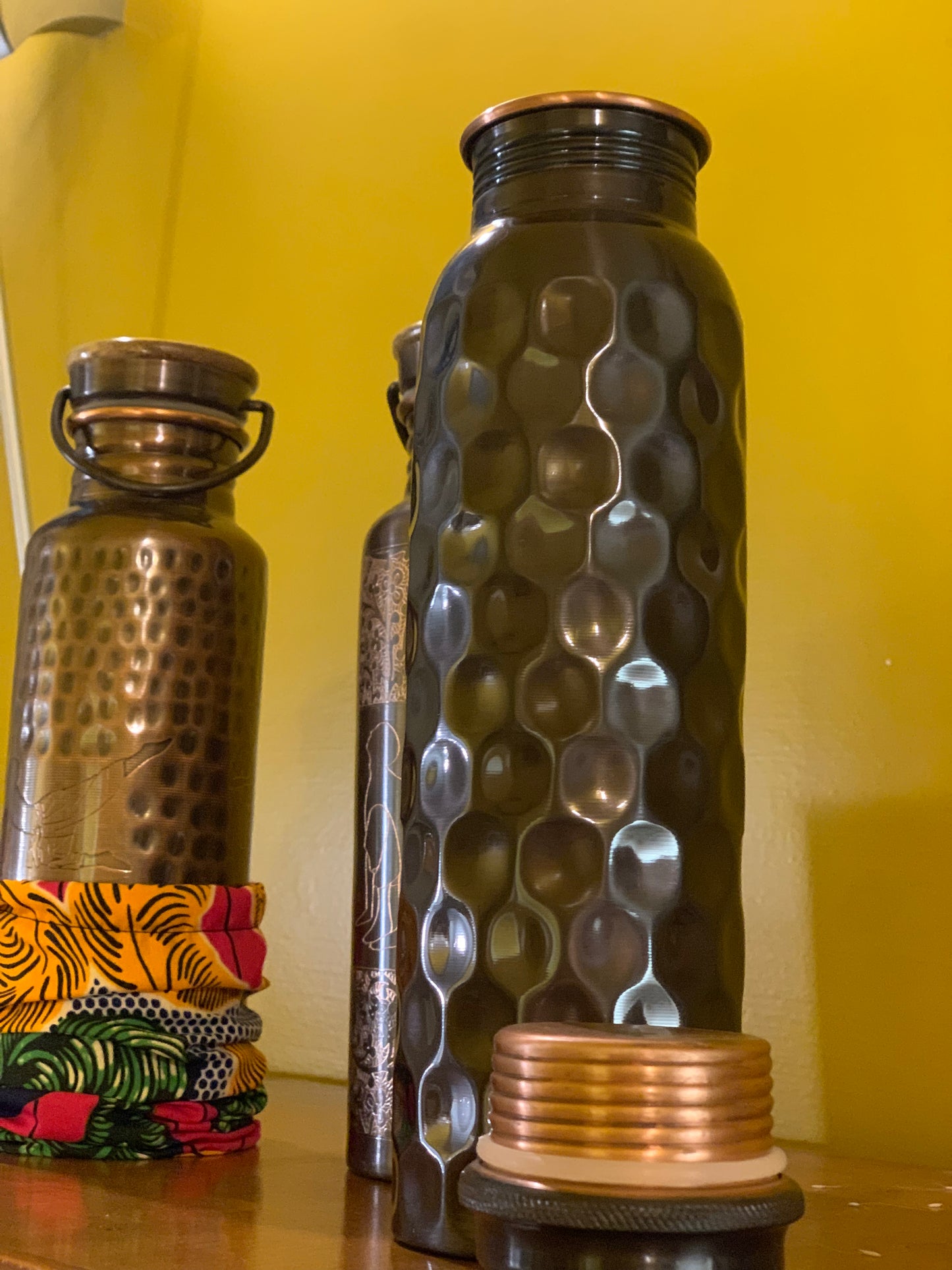 Bottiglia D'Acqua In Rame Da 1000ml - Con Borsa In Iuta - Foto 6