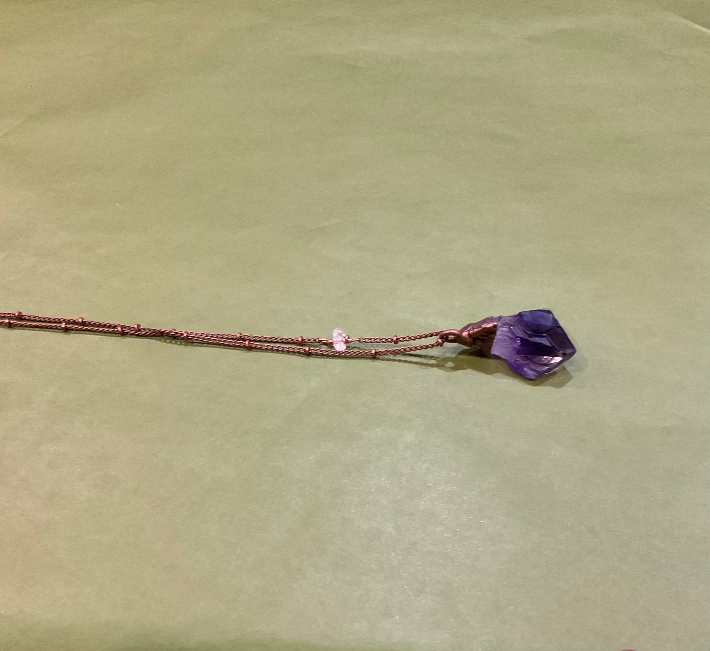 Collana in rame e pietra semi preziosa