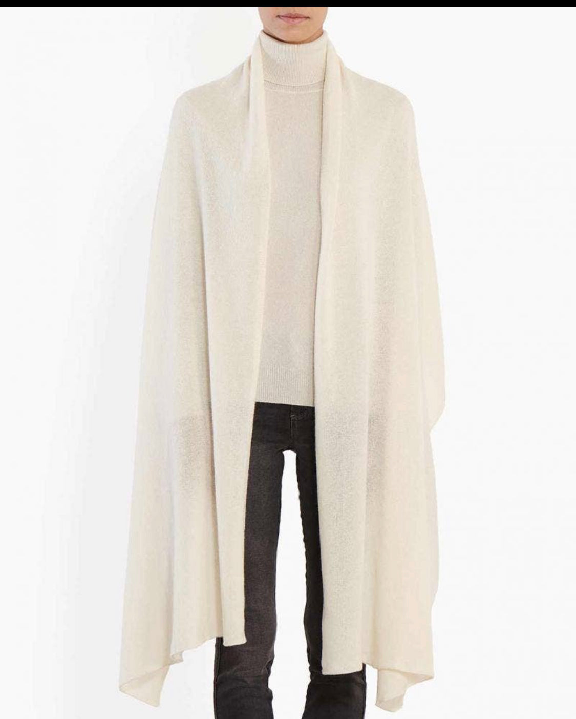 Maxi stola in puro cashmere
