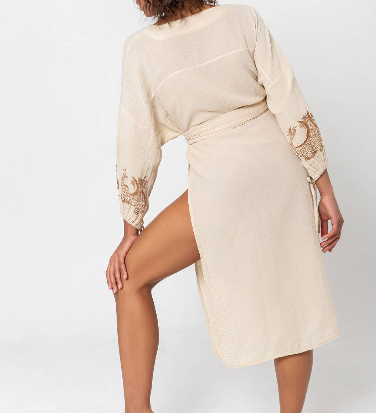 Kimono lungo cotone BLANCA
