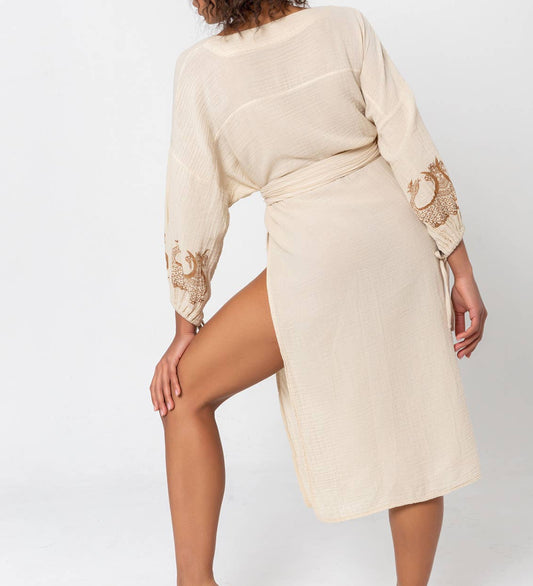 Kimono lungo cotone BLANCA