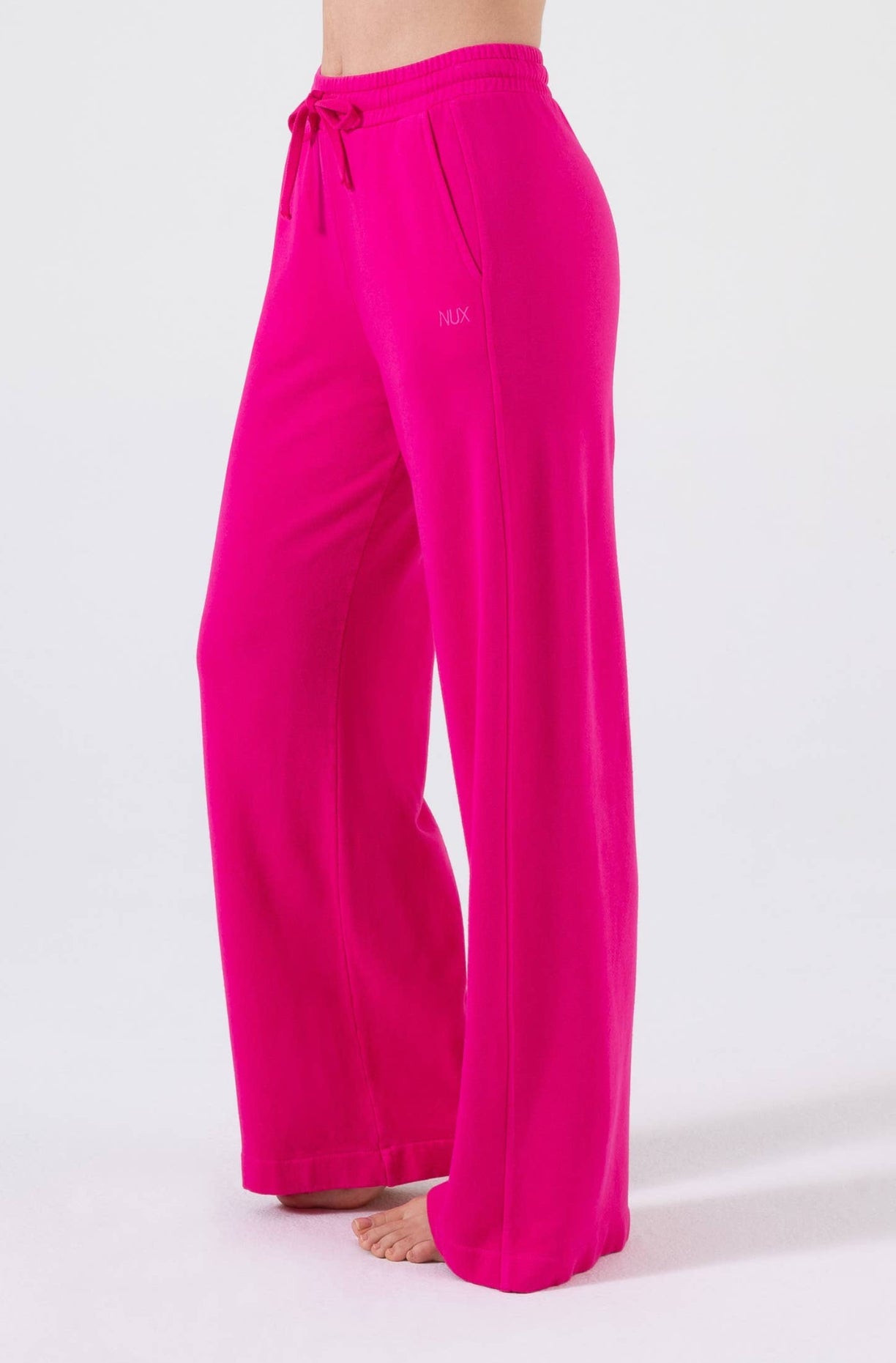 Pantalone felpa palazzo Fucsia, Bianco, vaniglia, nero,rosa