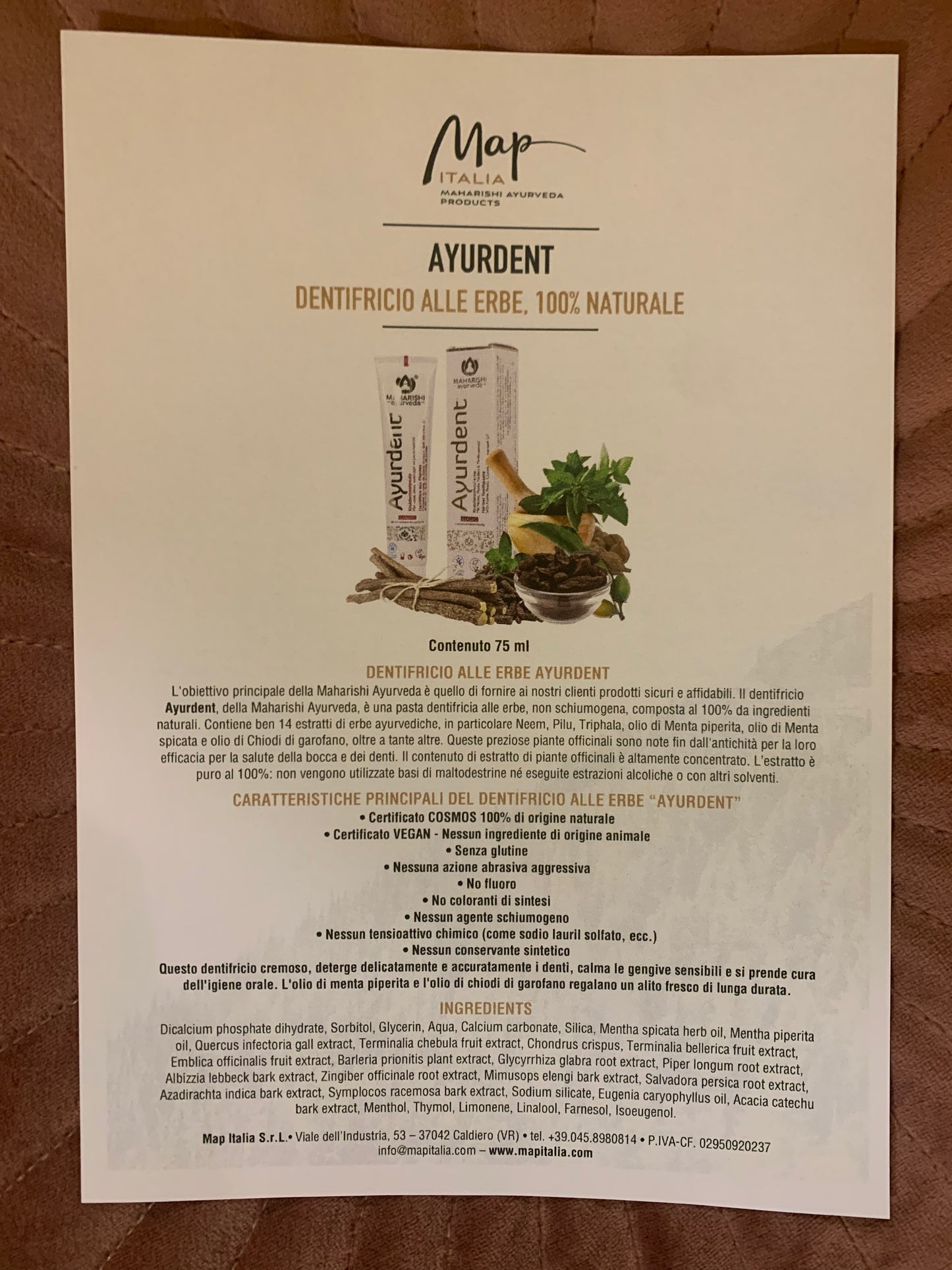 Dentifricio Ayurvedico AYURDENT
