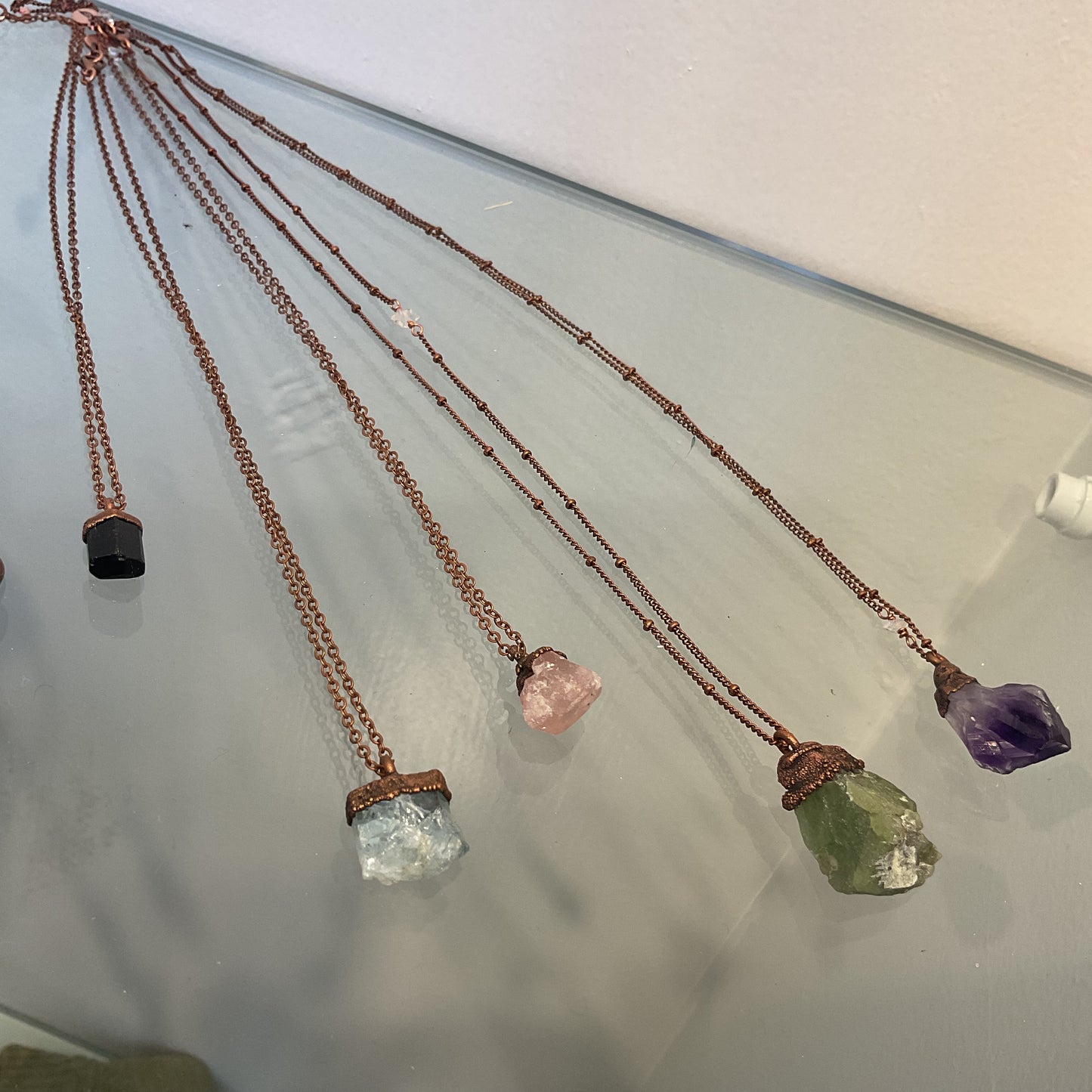 Collana in rame e pietra semi preziosa