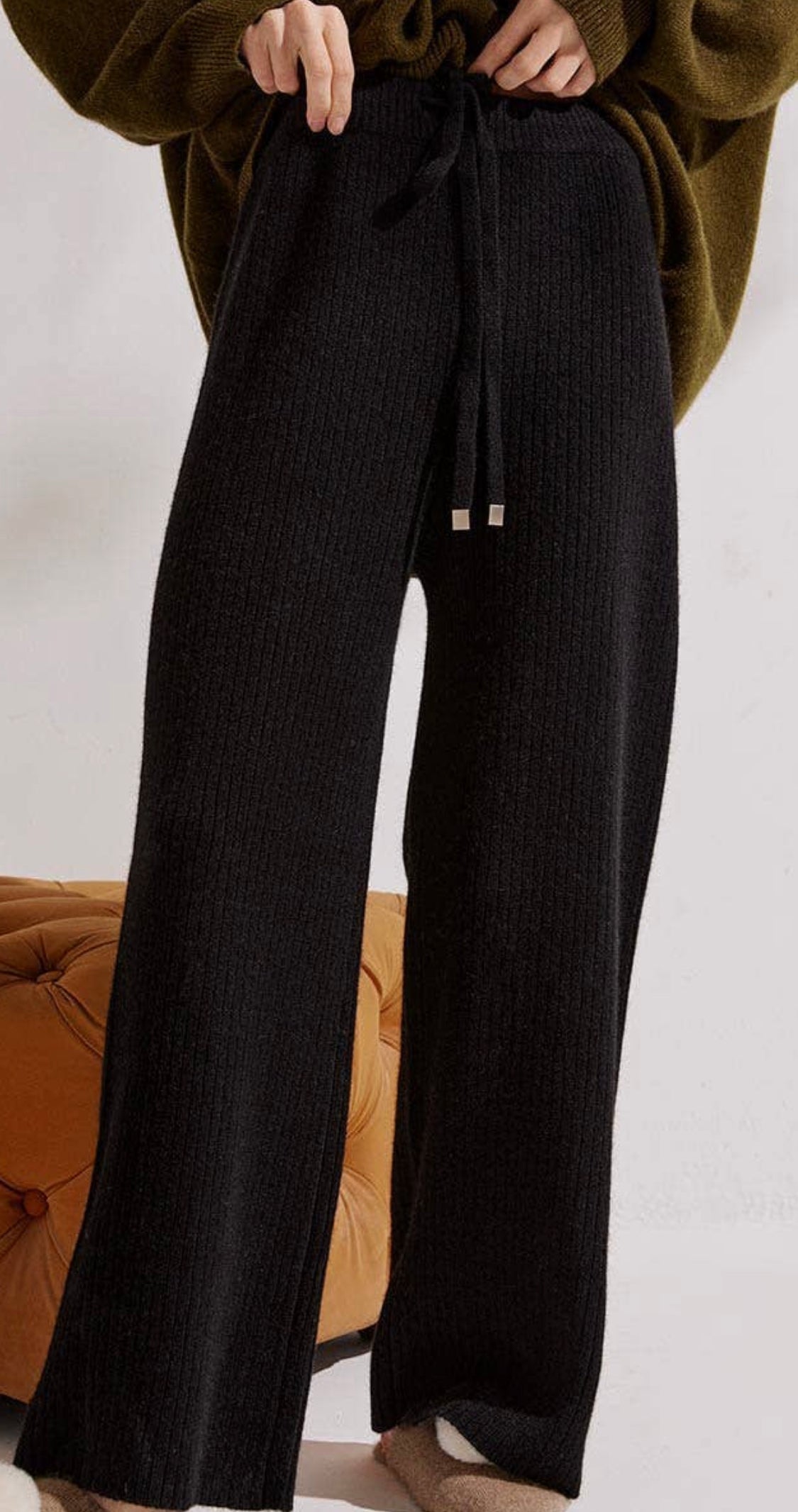 Pantaloni palazzo in YAK