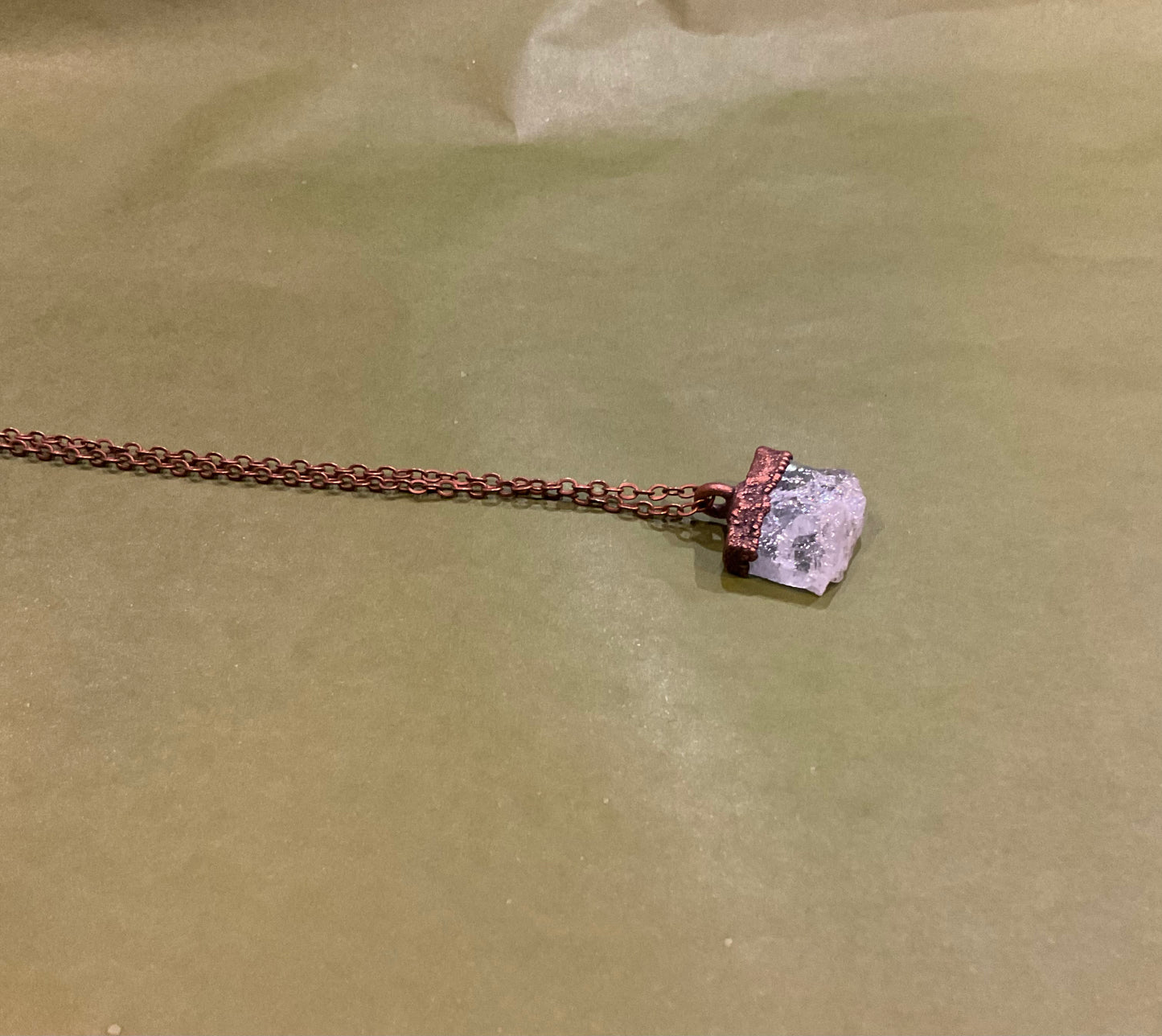 Collana in rame e pietra semi preziosa