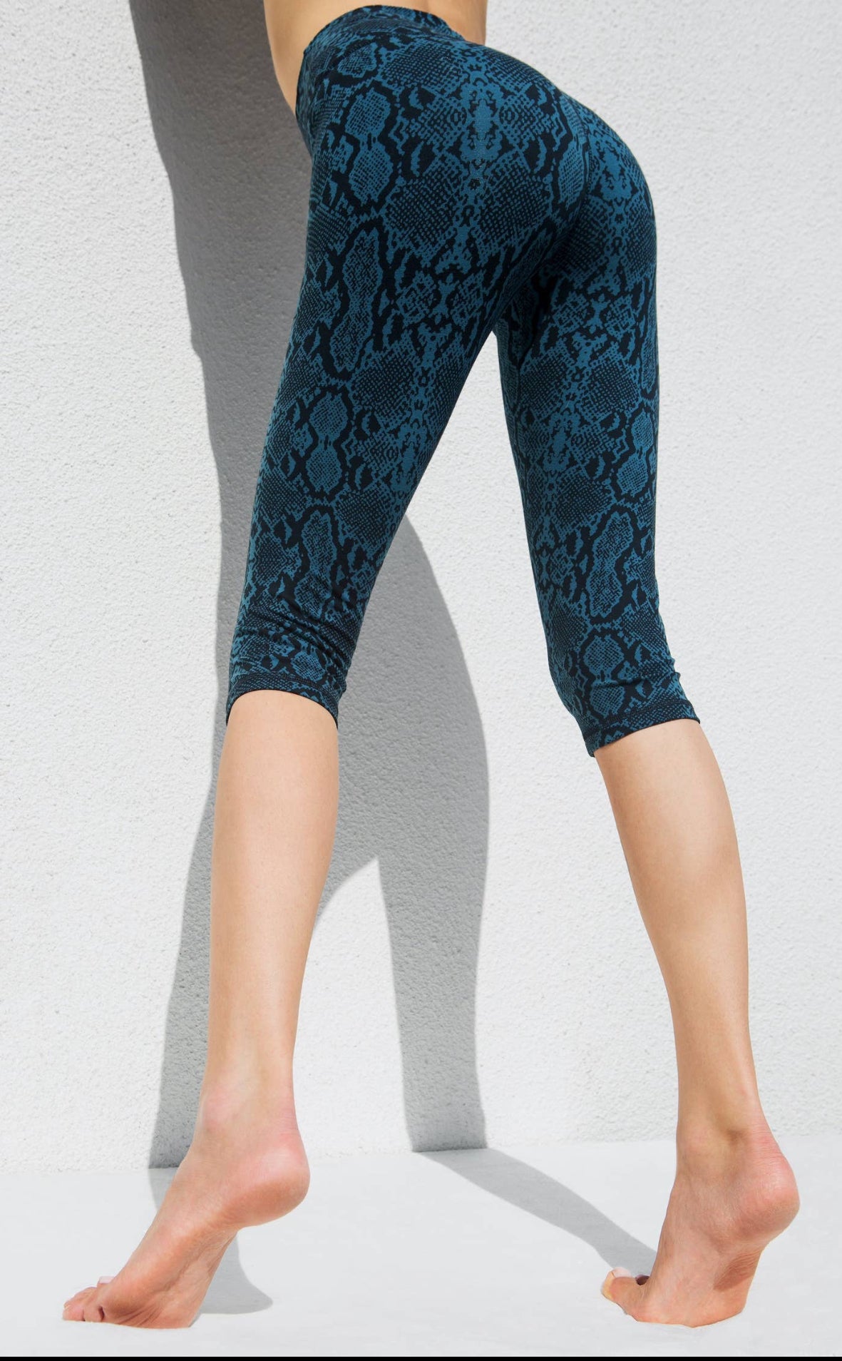 Leggings 3/4 + TOP serpente marino.