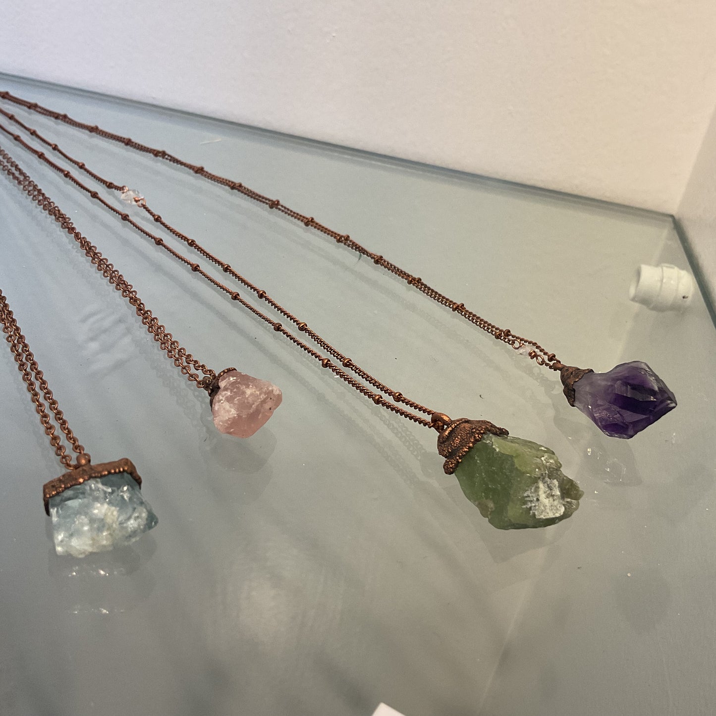 Collana in rame e pietra semi preziosa