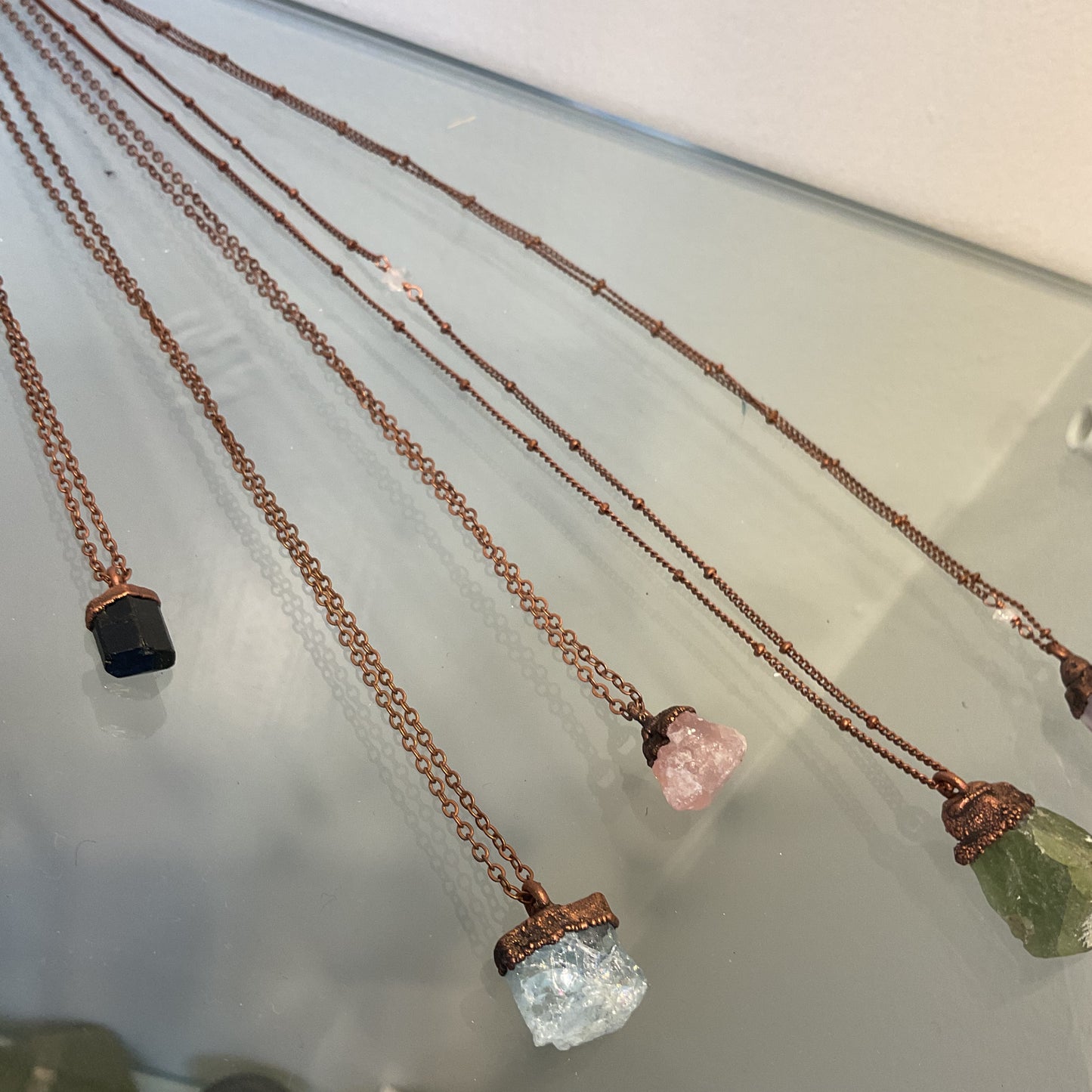 Collana in rame e pietra semi preziosa