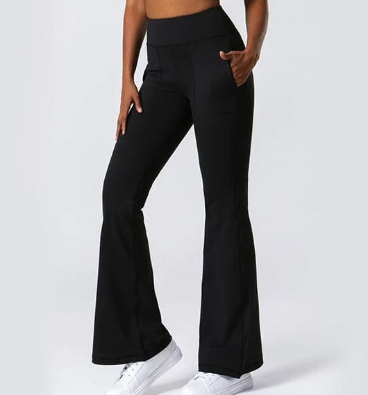Pantalone EVERYDAY flare a vita alta con tasche