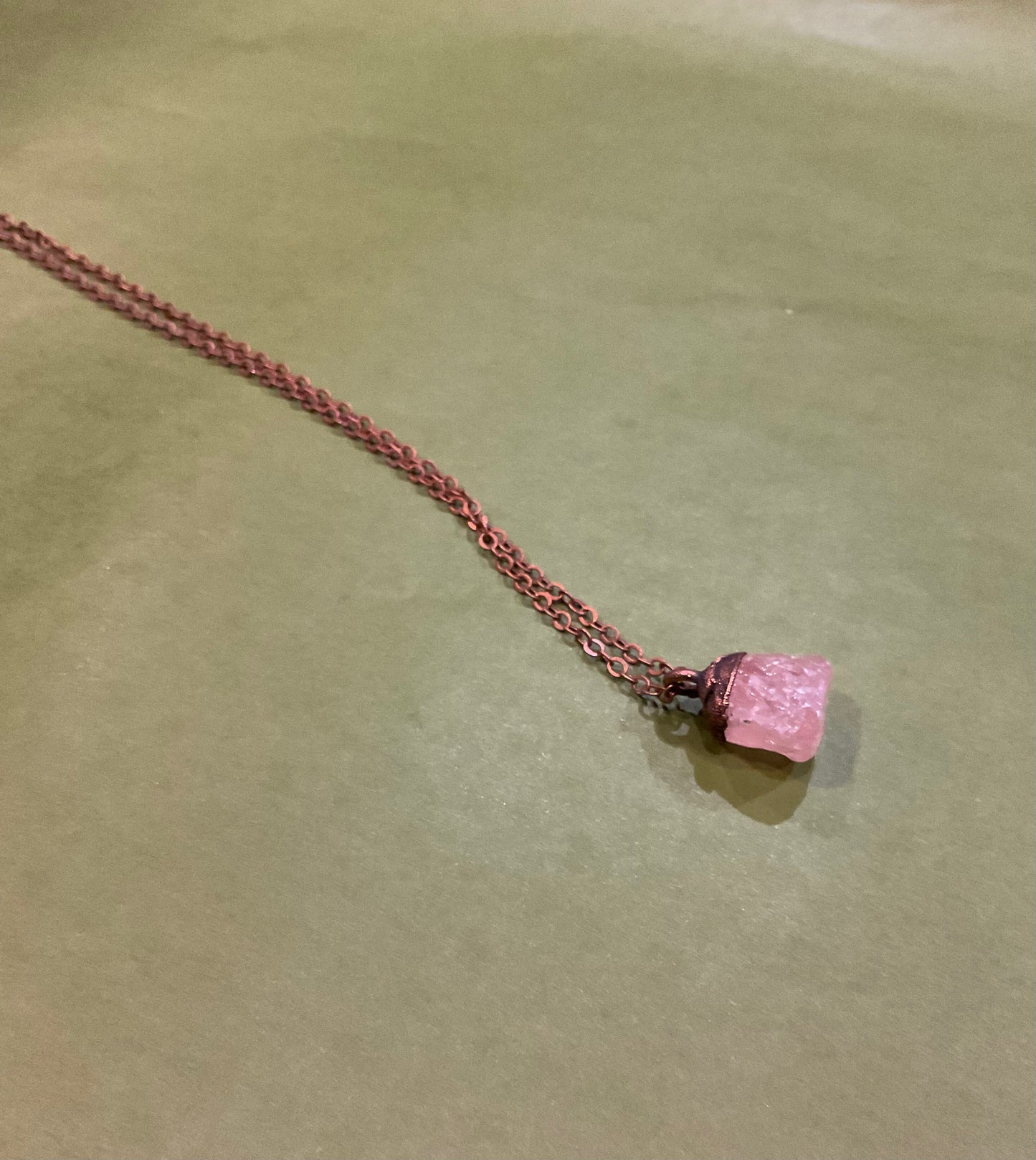 Collana in rame e pietra semi preziosa