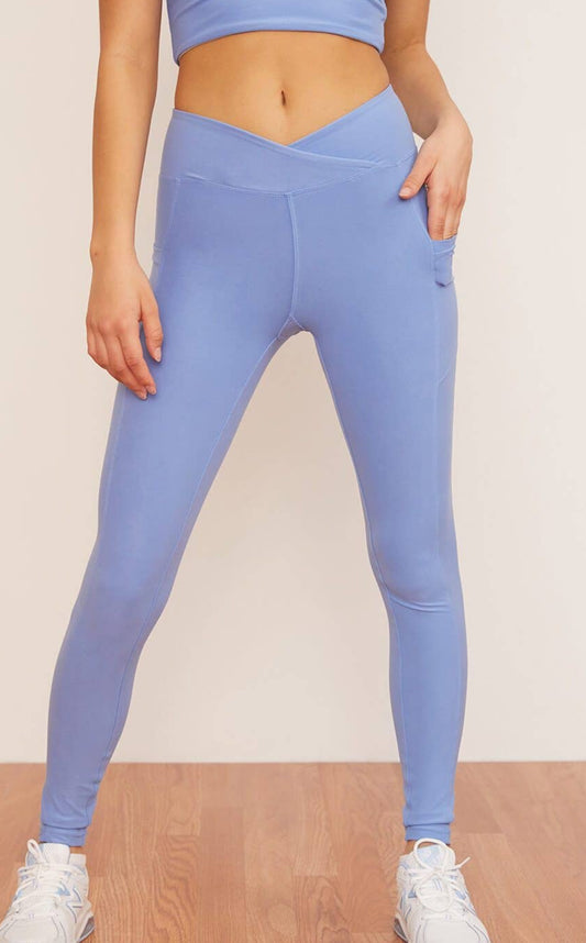 Pocket leggings WOLVEN azzurro, giallo, fucsia, nero
