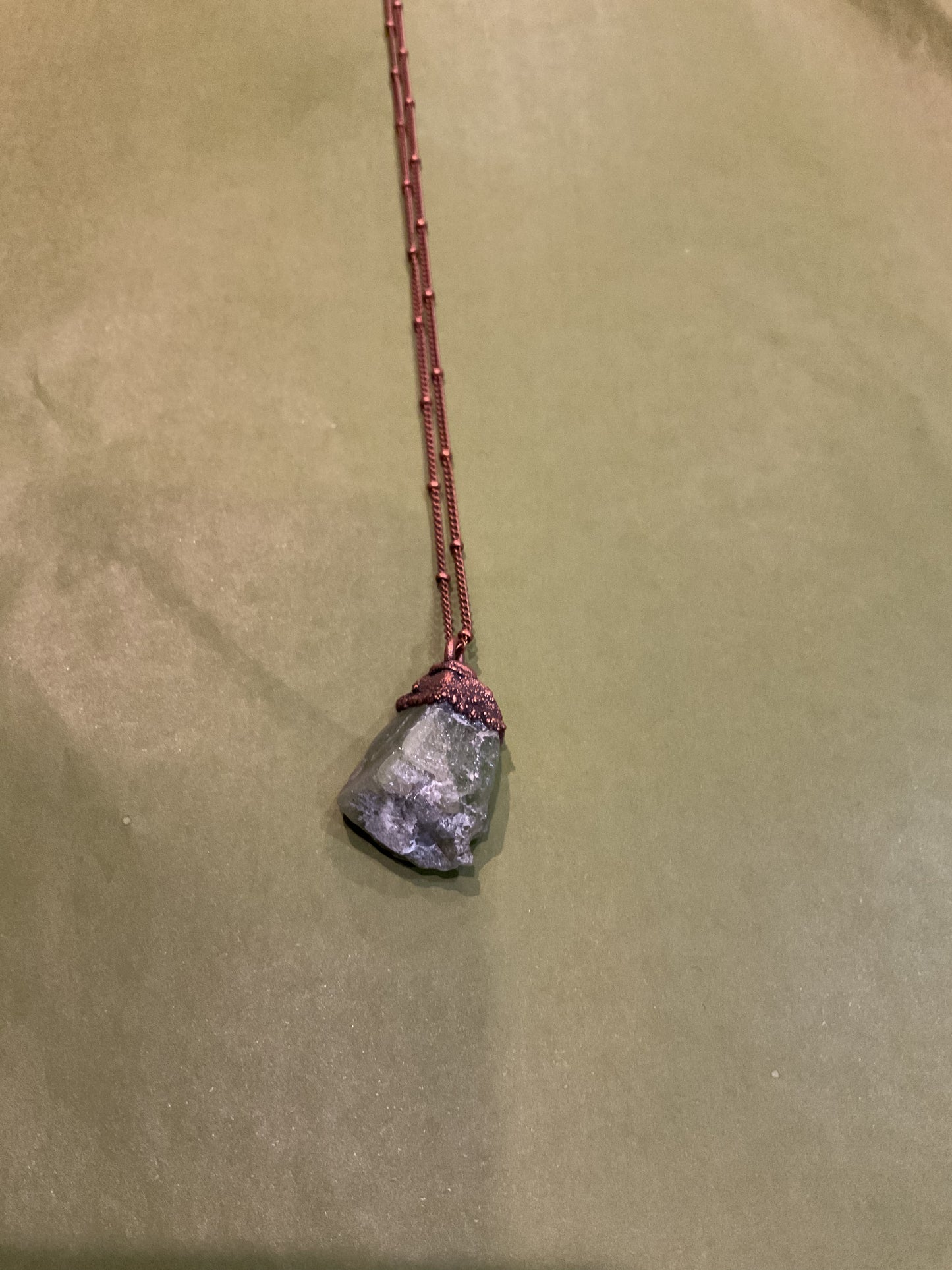 Collana in rame e pietra semi preziosa